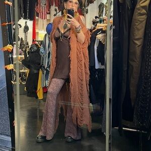 Stringy knit Maxi Vest